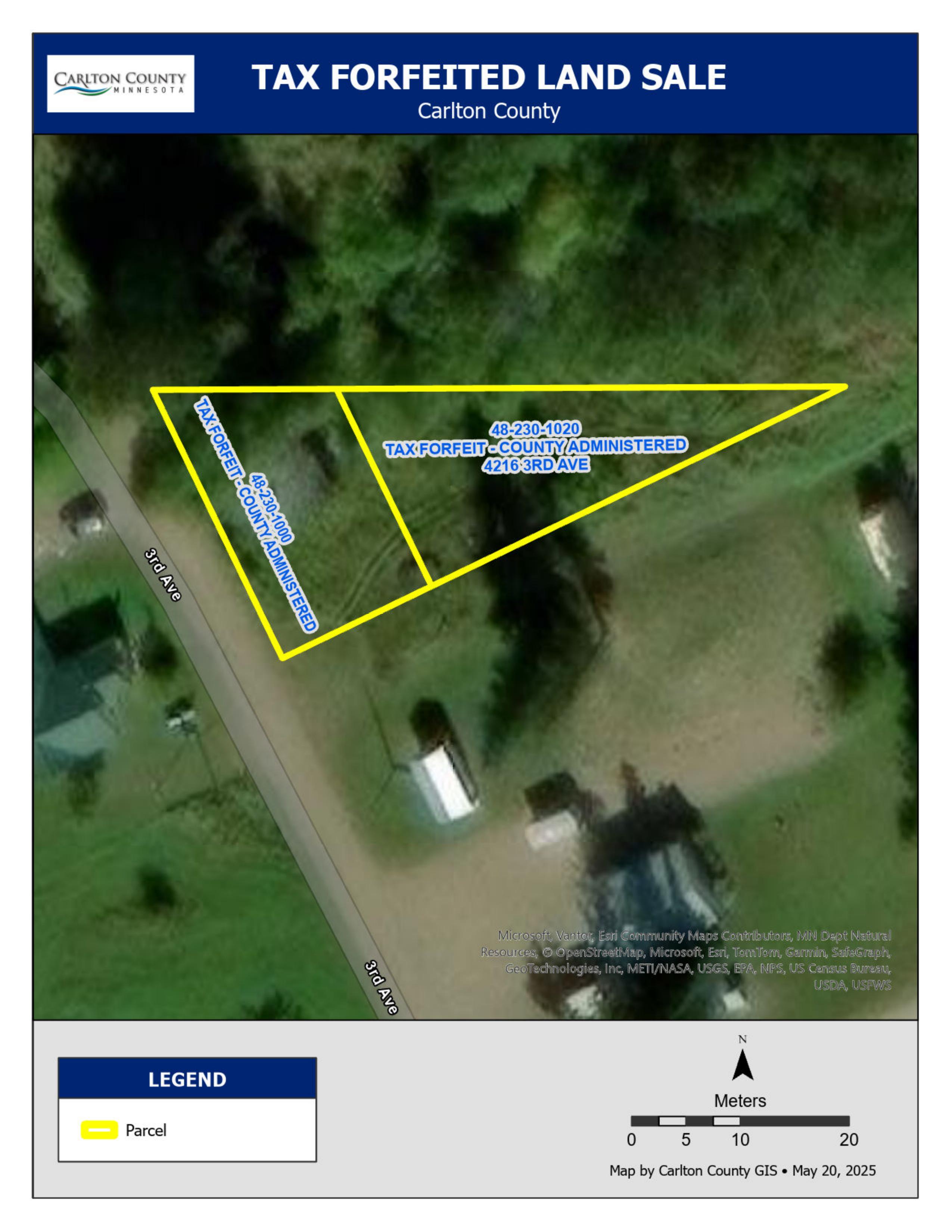 CARLTON COUNTY PARCEL ID# 48-230-1000, 48-230-1020