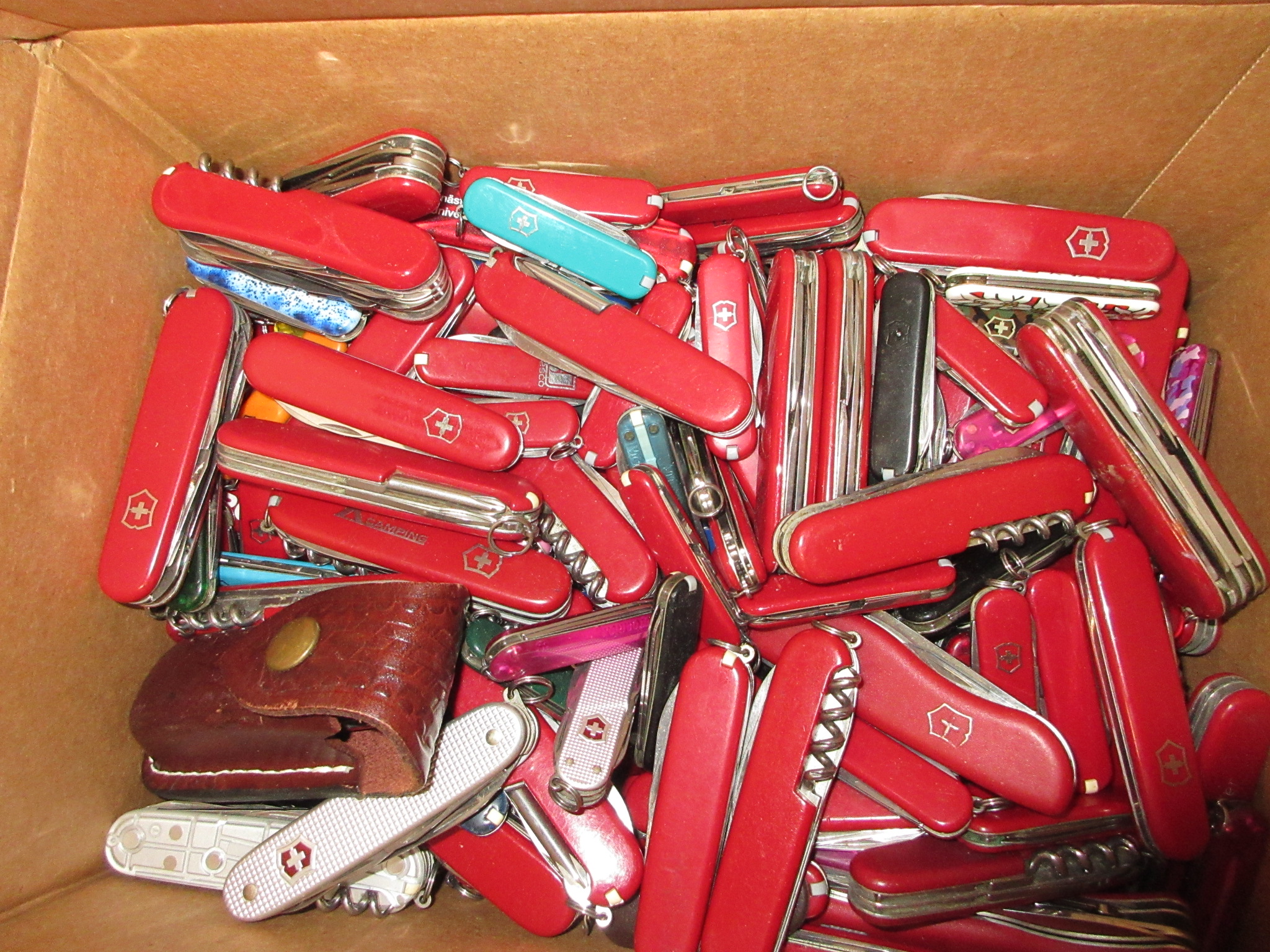 25 POUND BOX OF SWISS ARMY KNIVES