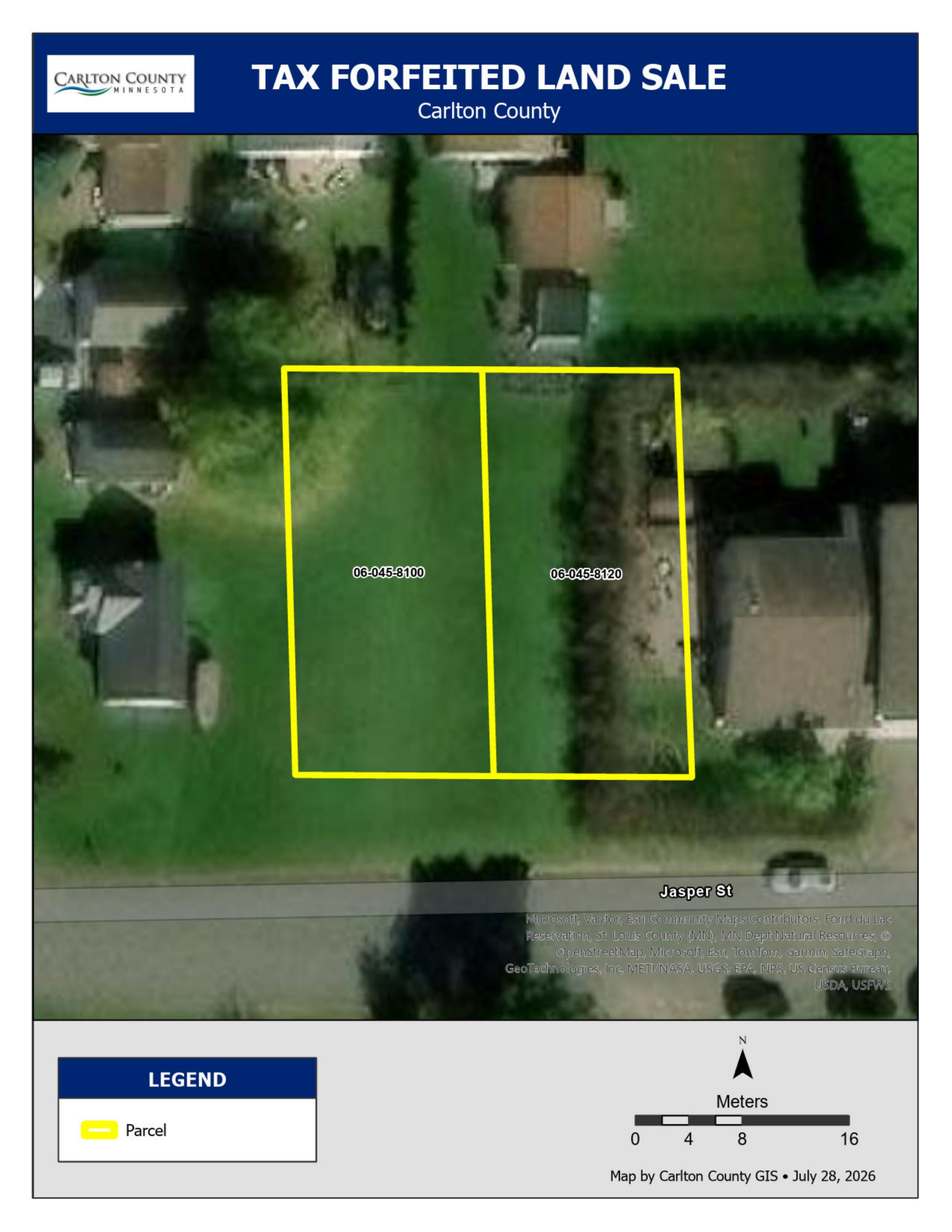 CARLTON COUNTY PARCEL ID# 06-045-8100, 06-045-8120