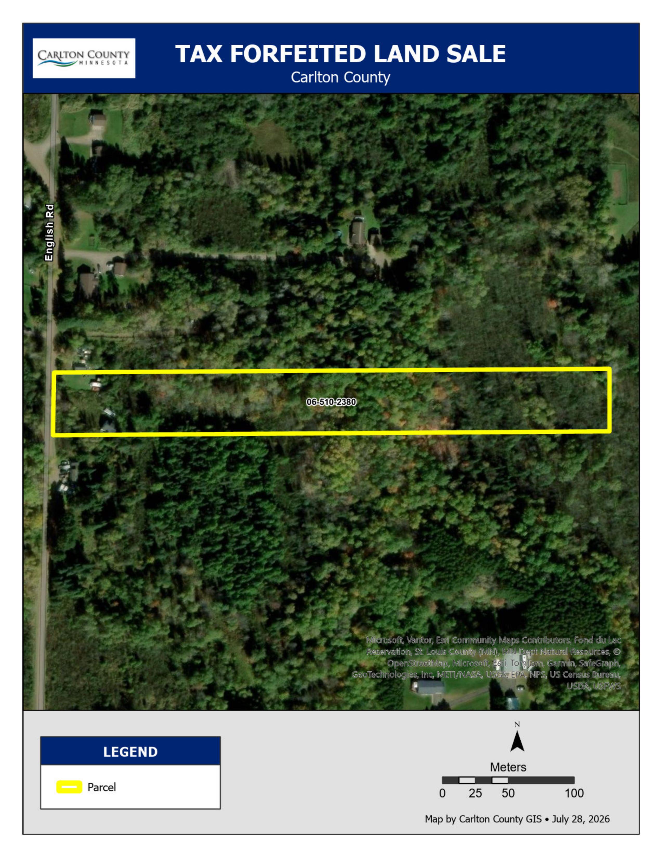CARLTON COUNTY PARCEL ID# 06-510-2380