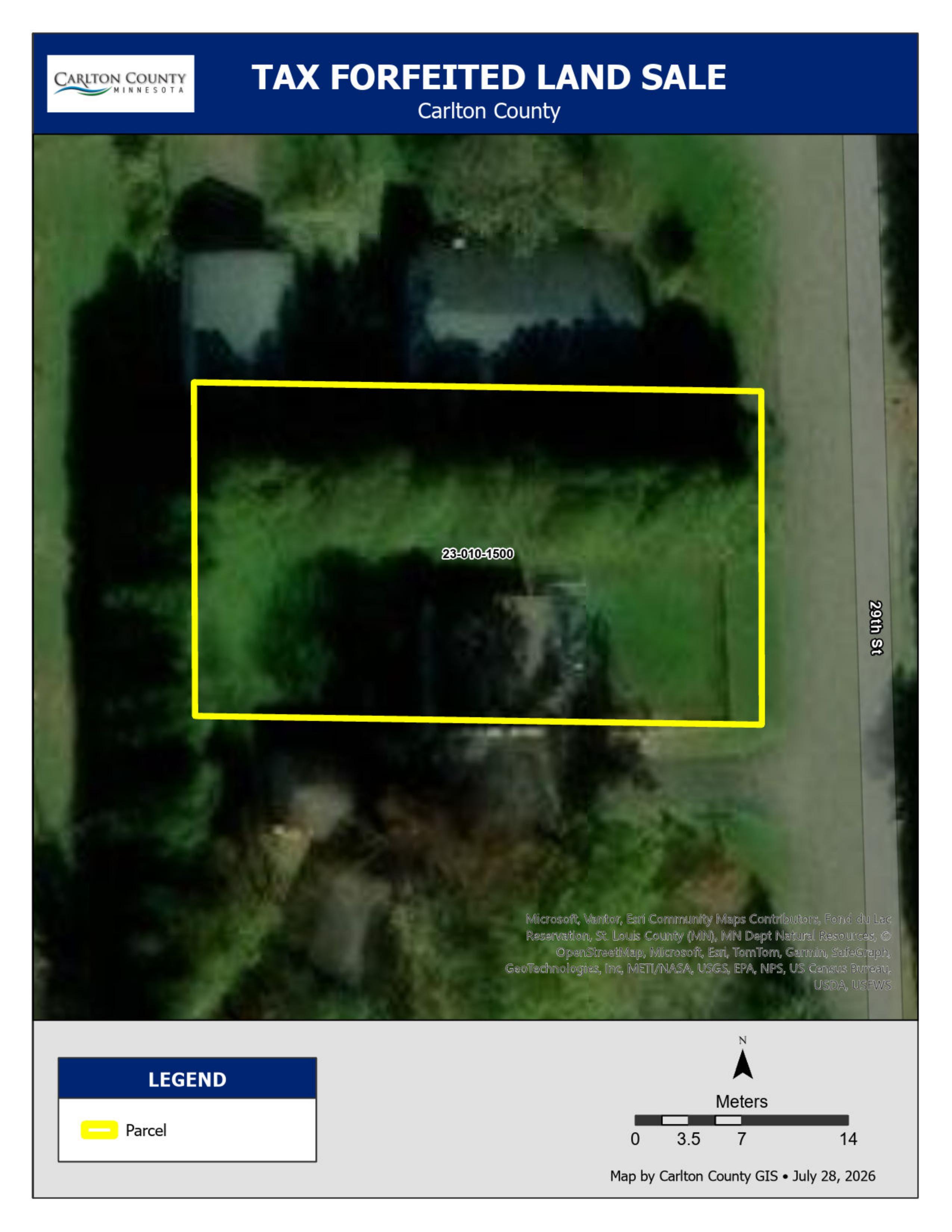 CARLTON COUNTY PARCEL ID# 23-010-1500